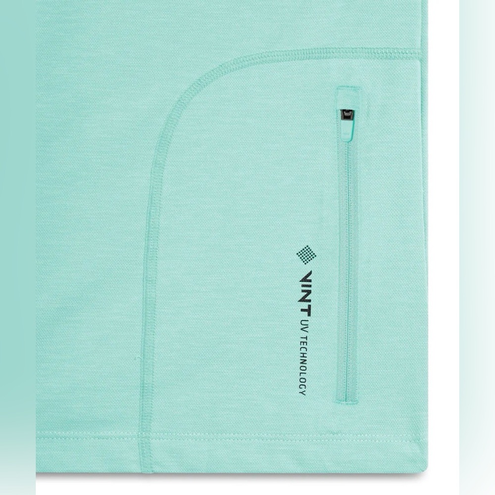 ANETIK Breeze Tech Hoody Seafoam Heather Surf Fish Outdoors $75 - Picture 4 of 11